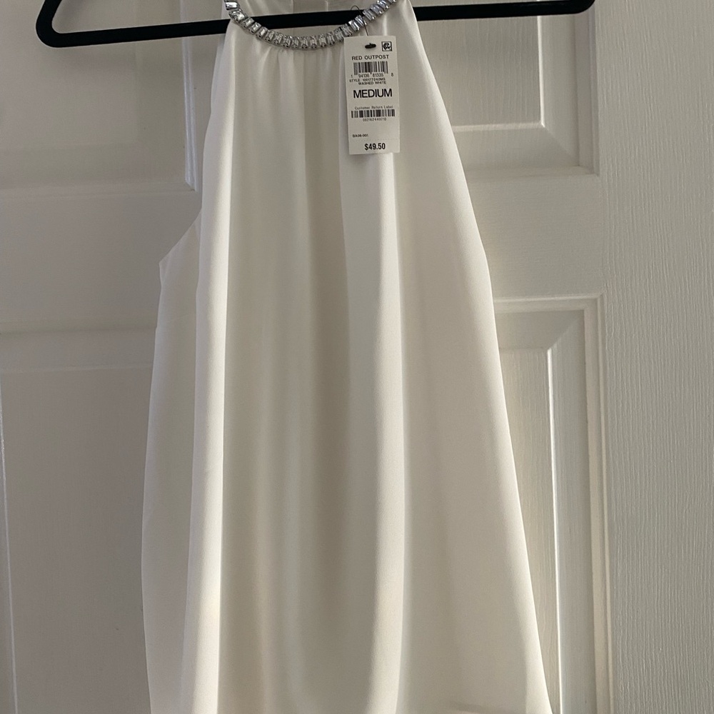 INC International Concepts White Halter Blouse